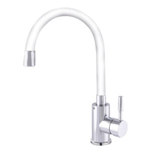 Dřezová baterie, SUS-011 CHROME REFL.WHITE, bílá