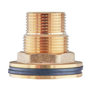 Mosazná průchodka do nádrže s kontrmatkou KOER, KF.B08.WN.E - 3/4"