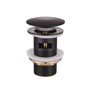 Umyvadlová výpusť pro umyvadla s přepadem MIXXUS, POP-UP-03 BLACK